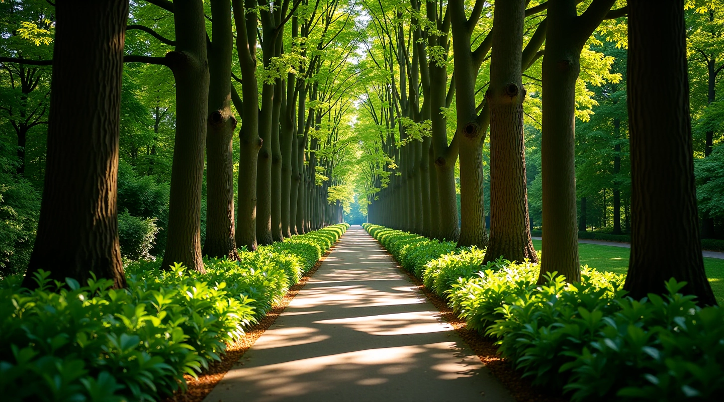 Gražūs žali medžiai ir takeliai Kairėnų arboretume, ramūs žygiai gamtoje